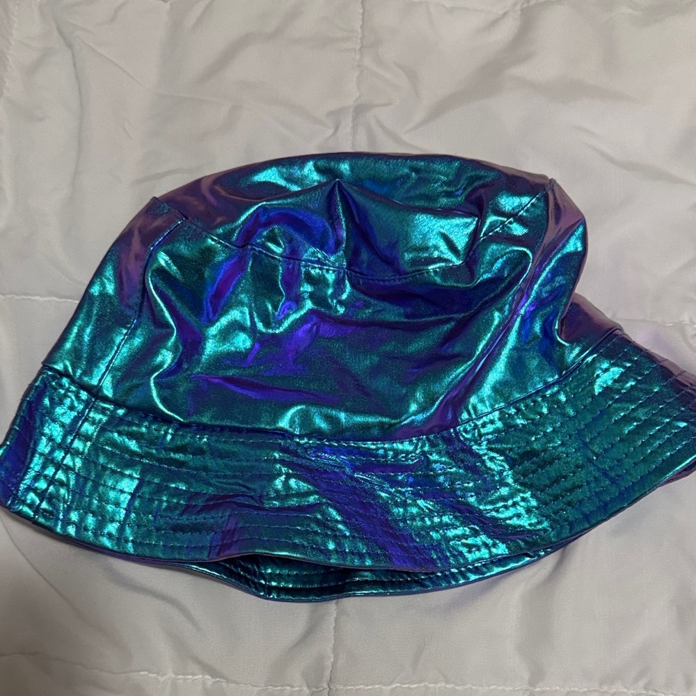Shiny Blue Bucket Hat